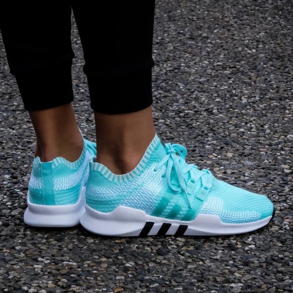ADIDAS PRIMEKNIT EQT SUPPORT ADV AQUA SNEAKERS - Picture 3 of 14